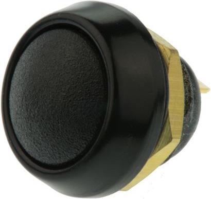 Produktbild ITW Miniaturtaster schwarz rund 1-polig