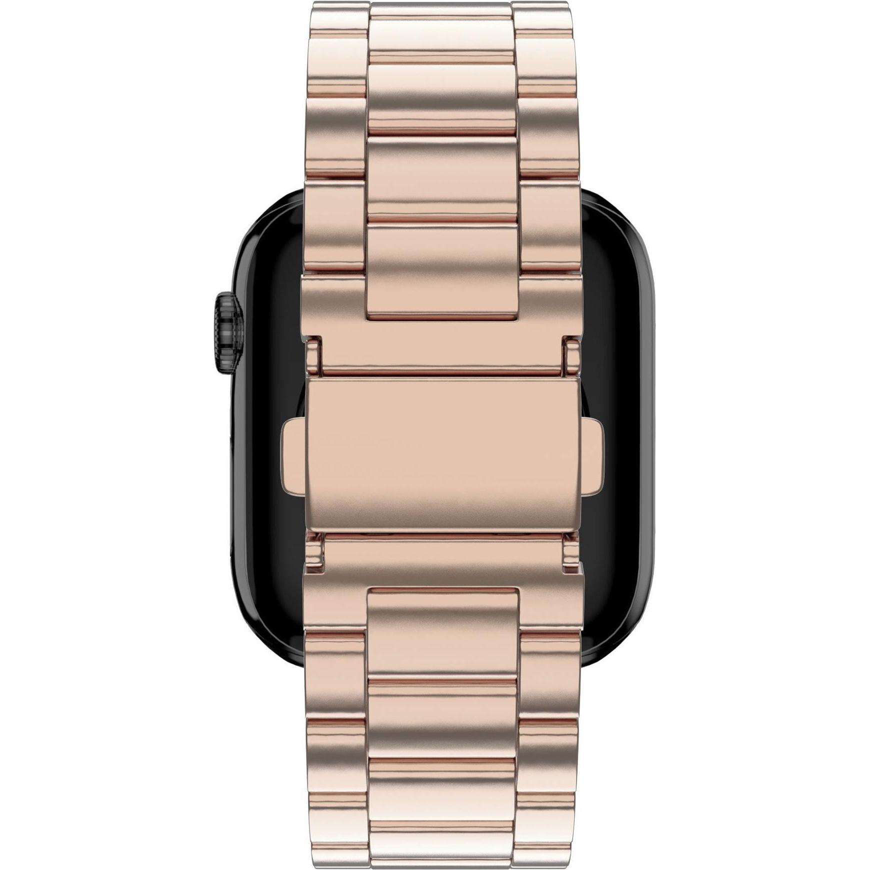 Bandz Armband (Edelstahl, Apple Watch), Uhrenarmband, Rosa, Gold