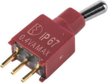 Produktbild RS PRO Kippschalter 1-polig E-E 0.4VA@20VUC