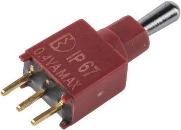 Actual product image RS PRO 1P on-off-on PCB pin toggle switch,0.4VA