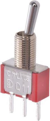 Actual product image RS PRO 1P on-on PCB pin toggle switch,2A
