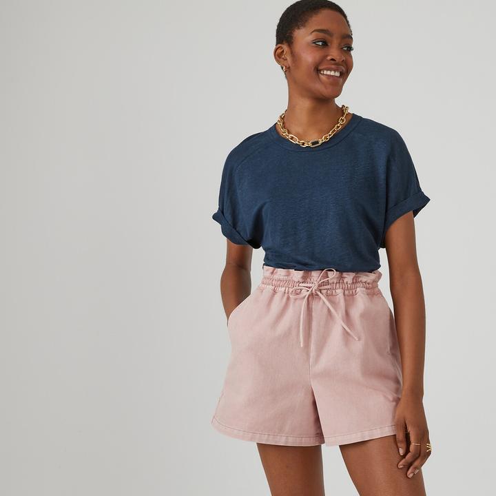 Immagine prodotto La Redoute Collections T-shirt in lino con scollo rotondo (XL)