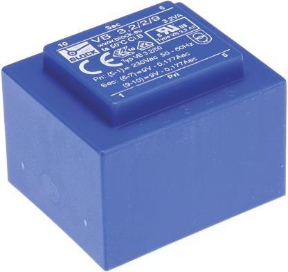 Image du produit Block Transformateur PCB 3.2VA 2x9V