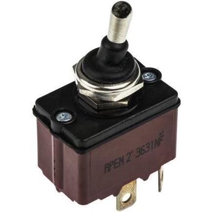APEM Interruttore a levetta da pannello sw, Pulsante + Interruttore, Argento