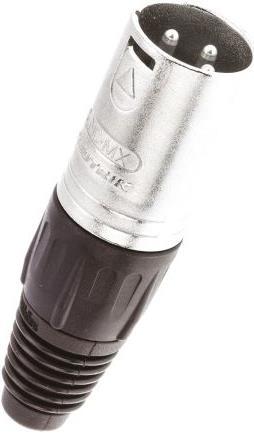 Actual product image Neutrik 3 way nickel finish XLR cable plug,16A