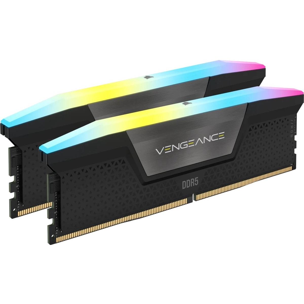 Corsair Vengeance RGB (2 x 16GB, 6400 MHz, RAM DDR5, DIMM), Memoria RAM, Nero