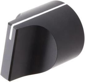 Produktbild RS PRO Drehknopf Aluminium 22mm schwarz
