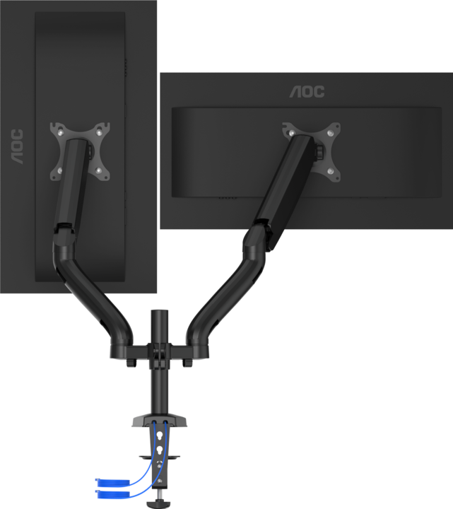 Actual product image AOC AD110DX Flat Panel Desk Mount 80 cm (31.5"" ) Black Table/Bench (Table, 31.50")