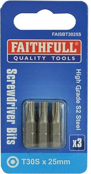 Actual product image Faithfull Security S2 Grade Steel Screwdriver Bits