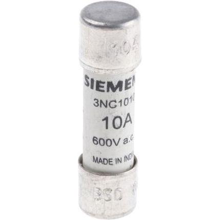 Siemens, Sicherung, SITOR-Zylindersicherung 10x38mm 10A 600V (Zylindersicherung, 10 A)