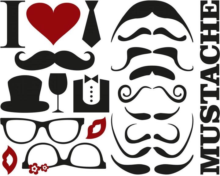 Actual product image Trenddeko Mustache Pete Set (70 x 56 cm)