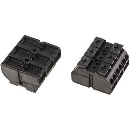 Wago Anschlussklemme 3-polig, Elektronikkabel + Stecker, Schwarz