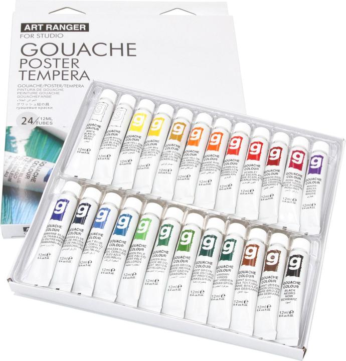Art Ranger Studio 24x12ml Gouachefarben Tempera (288 ml)