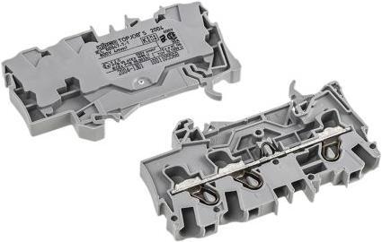 Produktbild Wago DIN-Schienenklemme 3 x 4 mm2 grau (Diverse)