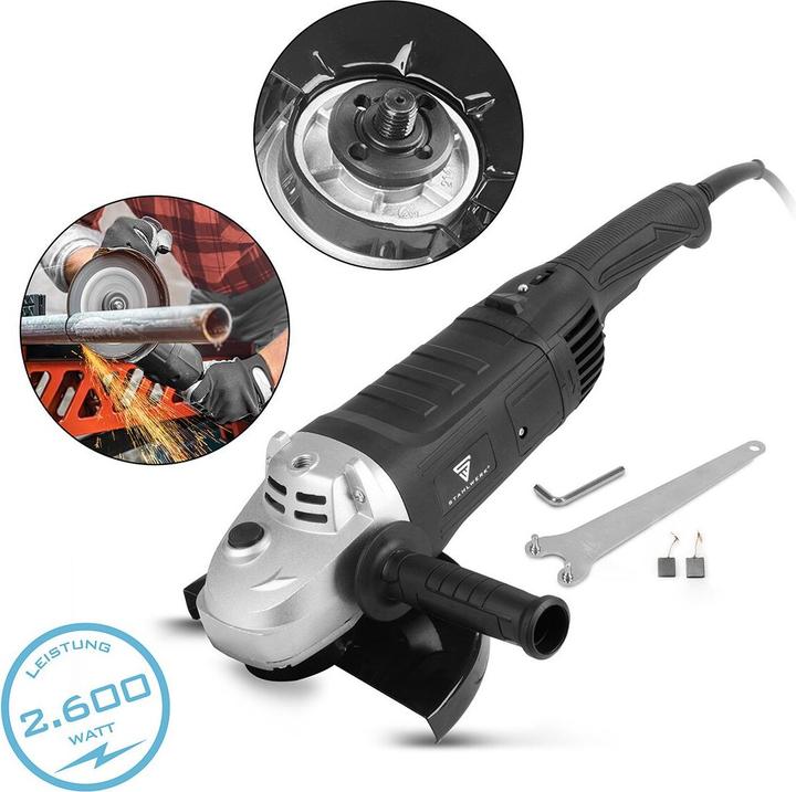 Actual product image Stahlwerk WS-2600 ST angle grinder with 2,600 W and 2,800 - 6,500 rpm (230 mm)