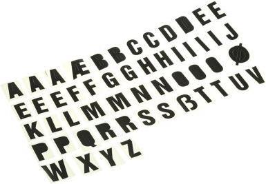 Actual product image RS PRO Black die cut label,30mm high letters