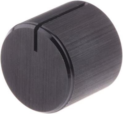 Produktbild RS PRO Alu-Drehknopf 16mm schwarz Welle 6,35mm