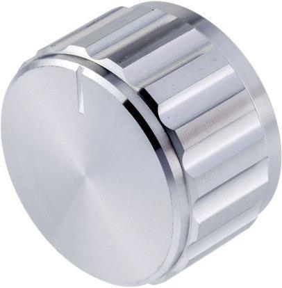 Produktbild RS PRO Alu-Drehknopf gerippt 25mm Welle 6,35mm