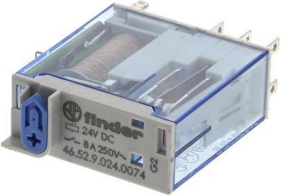 Produktbild Finder Relais 8A 24VDC 2-Wechsler mit LED
