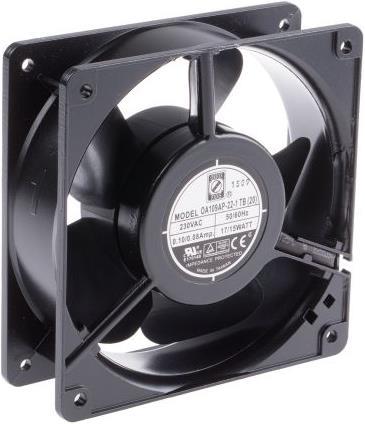 Produktbild RS PRO Lüfter 120x120x38mm 230VAC 15W 186,9m³/h (120 mm)
