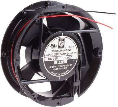 Produktbild RS PRO Lüfter 172x172x51mm 24VDC 23W 510m³/h (172 mm, 2x)