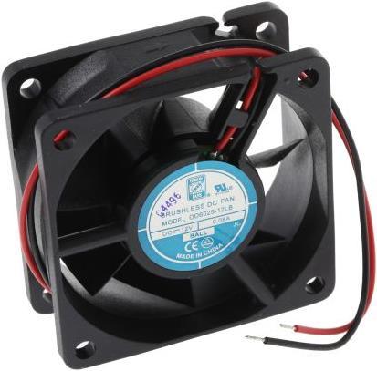 RS PRO Lüfter 60x60x25mm 12VDC 1W 22,1m³/h (60 mm)