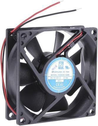 Produktbild RS PRO Lüfter 80x80x25mm 12VDC 1,8W 56,1m³/h (80 mm)
