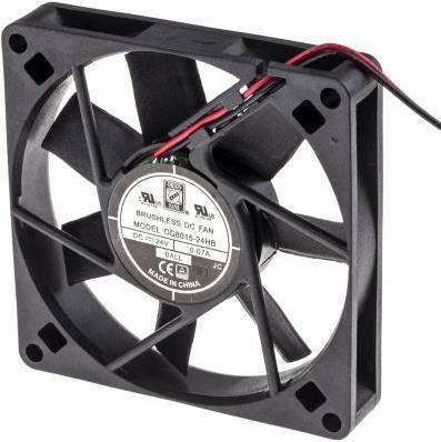 Produktbild RS PRO Lüfter 60x60x25mm 24VDC 1,9W 30,6m³/h (60 mm)