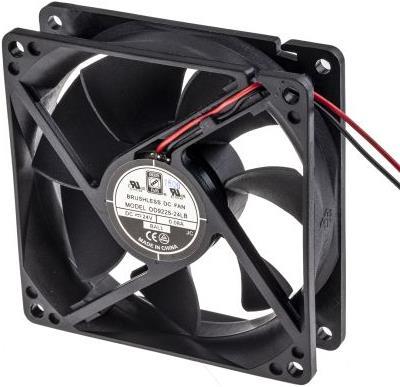 Produktbild RS PRO Lüfter 92x92x25mm 24VDC 1,9W 61,2m³/h (92 mm, 2x)
