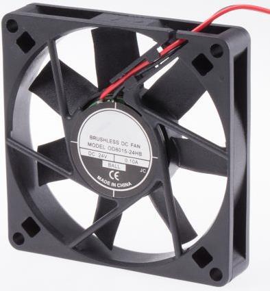 Produktbild RS PRO Lüfter 80x80x15mm 24VDC 4,6W 52,7m³/h (80 mm)