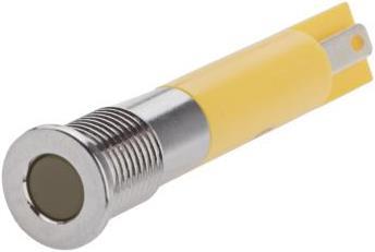 Produktbild RS PRO 8mm flush satin chrome LED, yellow 24Vdc