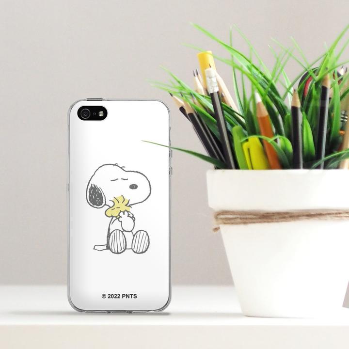Actual product image DeinDesign Silikon Hülle für Apple iPhone SE (2016-2019) Handyhülle Case Smartphone Schutzhülle Peanuts Liebe (Apple iPhone SE)