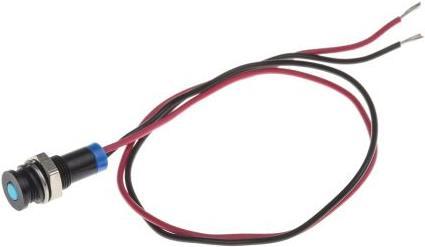 Produktbild RS PRO LED 6mm Chromblende 2Vdc Blau +Kabel