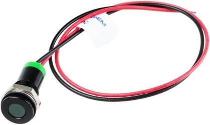 Produktbild Rs Pro LED 8mm Chromblende 2Vdc Grün +Kabel