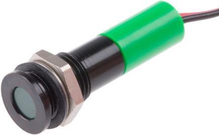 Produktbild RS PRO LED 8mm Chromblende 12Vdc Grün +Kabel