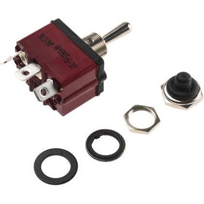 APEM S/P Mom/Off/Mom Toggle Switch, Pulsante + Interruttore, Argento