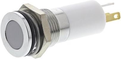 Produktbild RS PRO 14mm flush satin chr LED, 3colour 24Vdc
