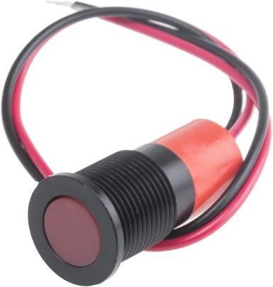 Produktbild RS PRO LED 14mm Chromblende 6-36Vdc Rot +Kabel