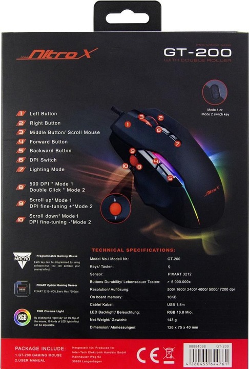Immagine prodotto Intertech Nitrox GT-200 (Cablato)