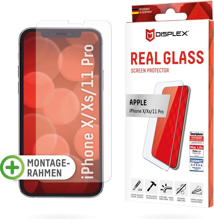 Produktbild Displex Real Glass, 2D Panzerglas (1 Stück, Apple iPhone X, Apple iPhone 11 Pro, Apple iPhone XS)