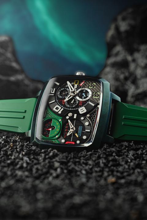 Immagine prodotto Nubeo NB-6084-03 Orologio da uomo Odyssey Triple Time-Zone Limited 58mm 5ATM (Cronografo)