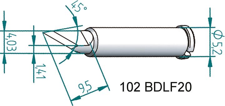 Produktbild Lötspitze 2,0mm PLCC Messer (Lötspitze)
