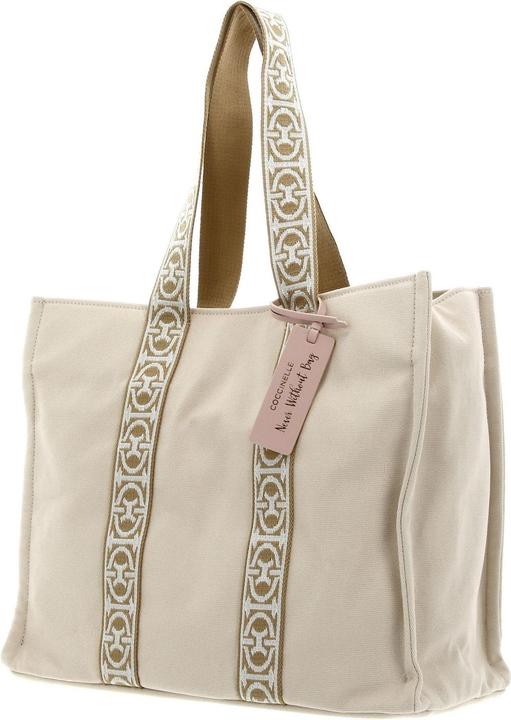 Actual product image Coccinelle Never Without Bag Ribbon Handbag Canvas Fabric