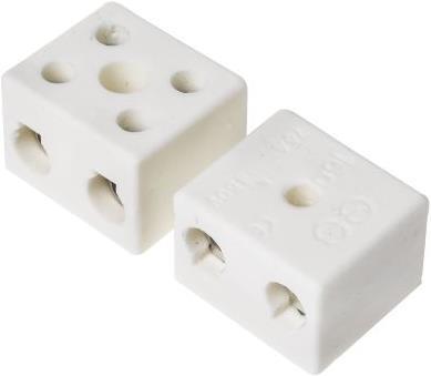 Produktbild RS PRO Klemmleiste Keramik 2 Durchgänge 76A