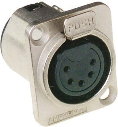 Produktbild Amphenol XLR Flanschbuchse 5-polig NICKEL