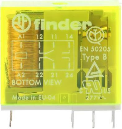 Produktbild Finder SicherheitsrelaisDPDTAgNi+Au8A12VDCSpul