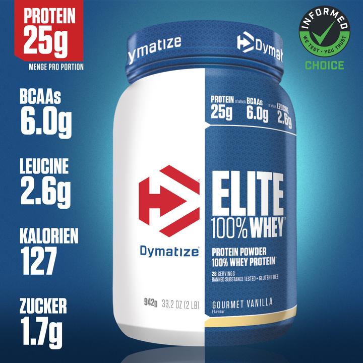 Produktbild Dymatize Elite 100% Whey (Vanilla, 1 Stk., 942 g)