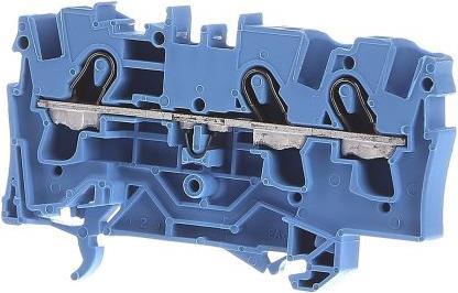 Actual product image Wago DIN rail terminal 3x4mm2 blue (Various)