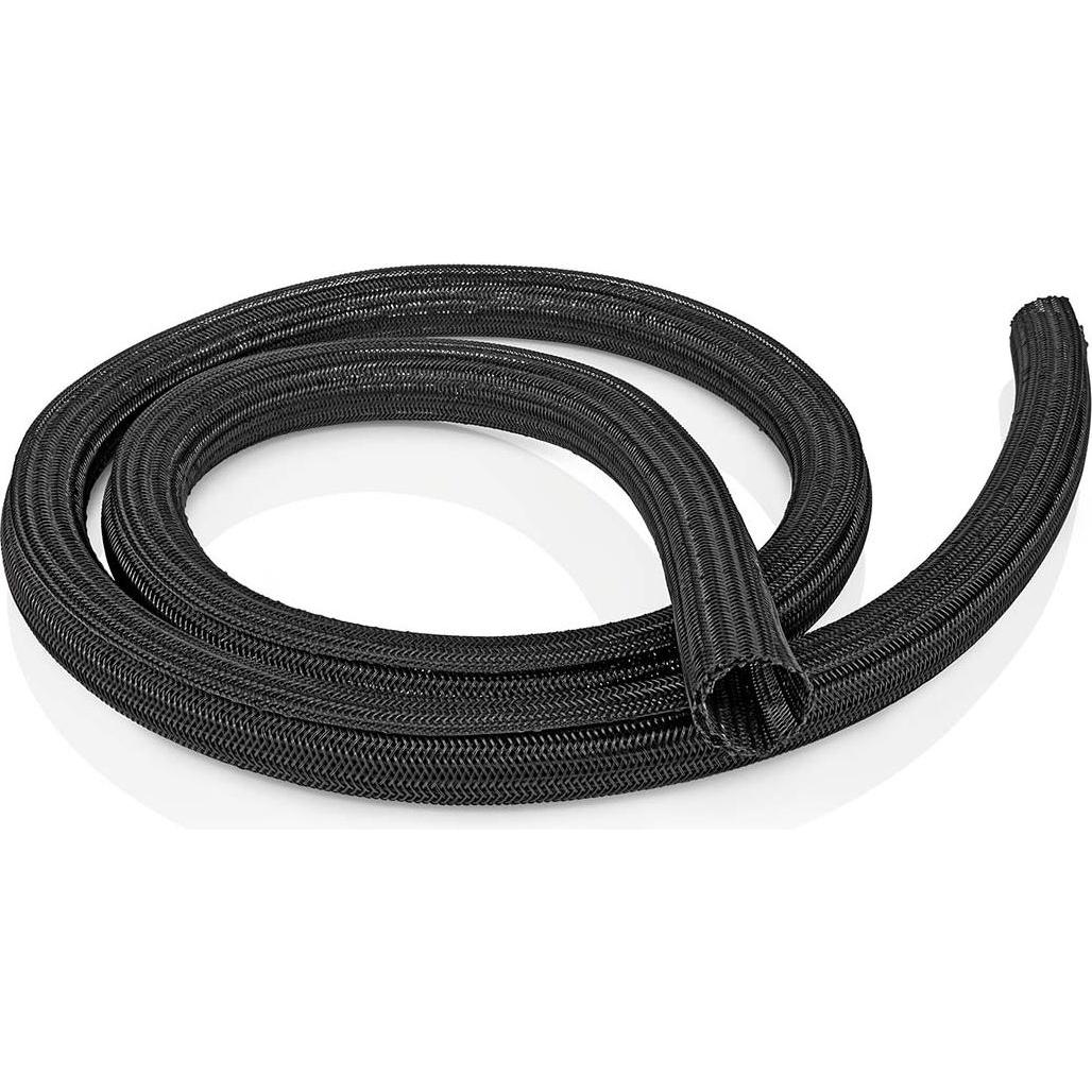 Nedis, Kabelschutz + Kabelführung, Kabelmanagement Hülse 2.00 m 1 Stück max. Kabeldicke: 30 mm Nylon Schwarz (Kabeldurch...