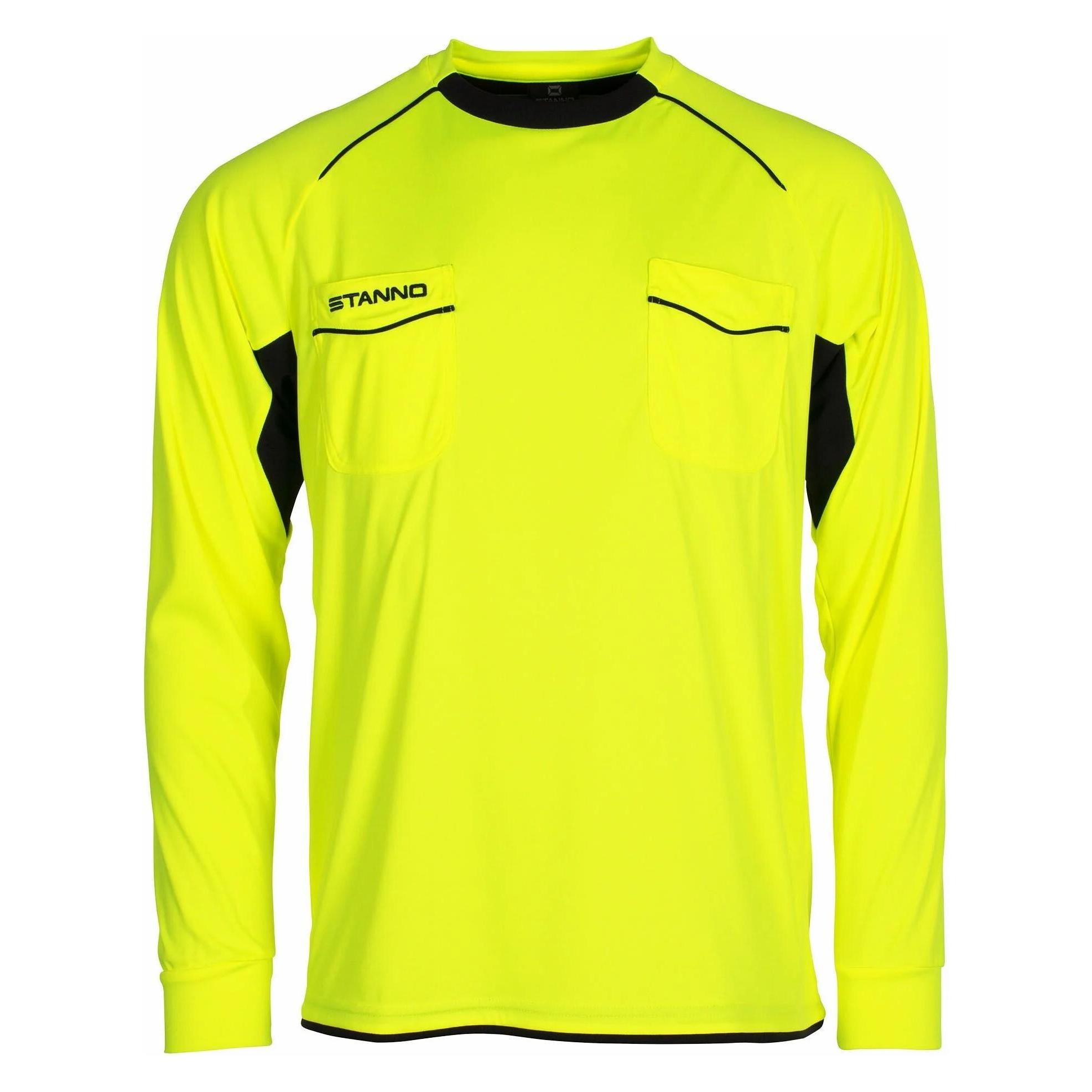 Stanno, Unisex, Sportshirt, Bergamo Schiedsrichter Trikot Langarm (L), Gelb, L